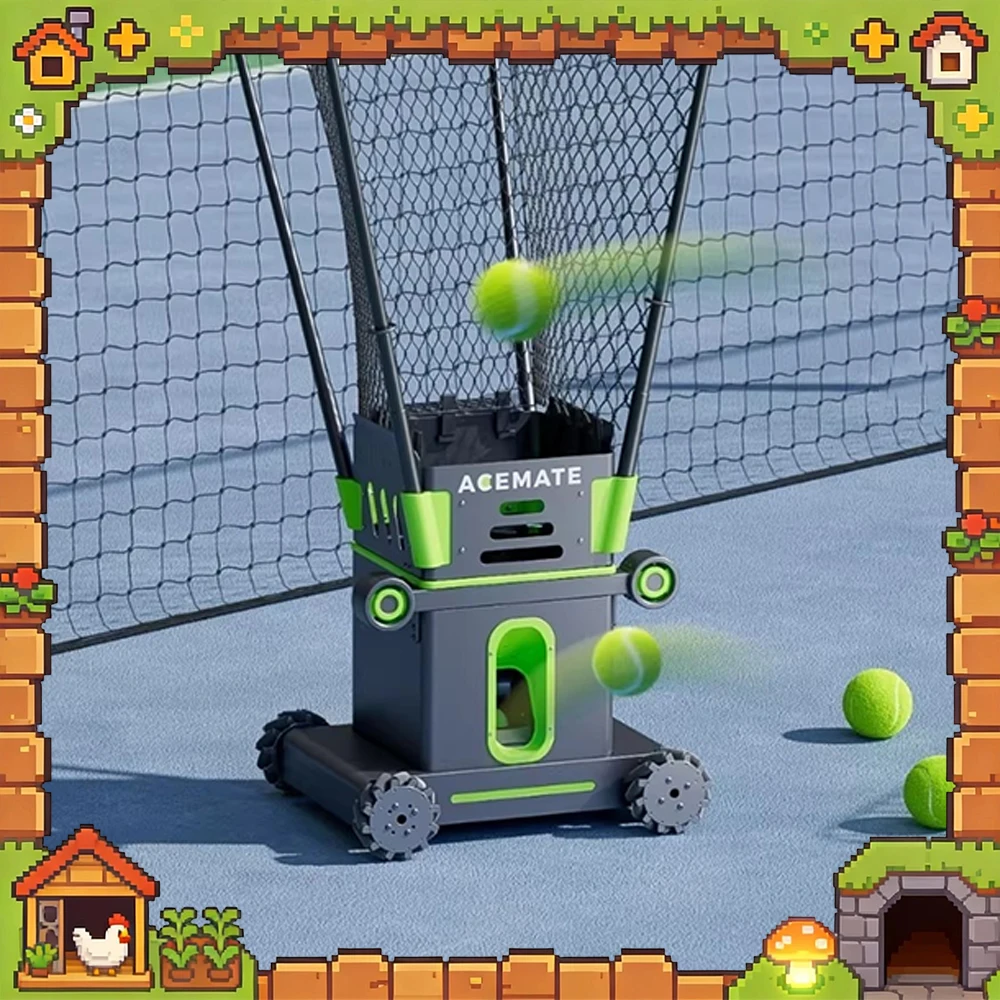 Acemate Tennis Robot AI Smart Robot AI Analysis Suggestion 17 Training Modes Intelligent Serve Wireless Intelligence Gifts