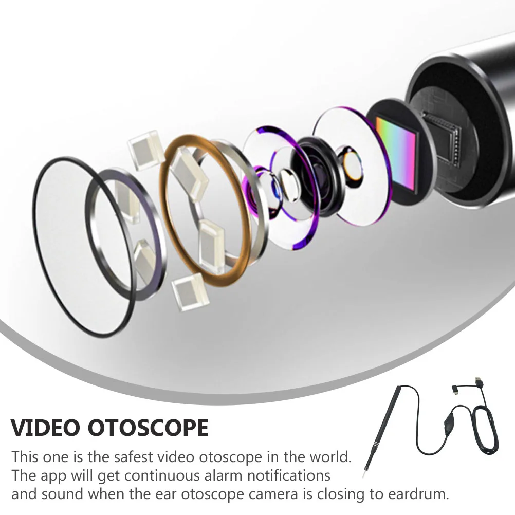 

5.5mm Visual Digital Otoscope Inspection LED Lights Deep Cleaning Safe Comfortable Kids Adults High Definition