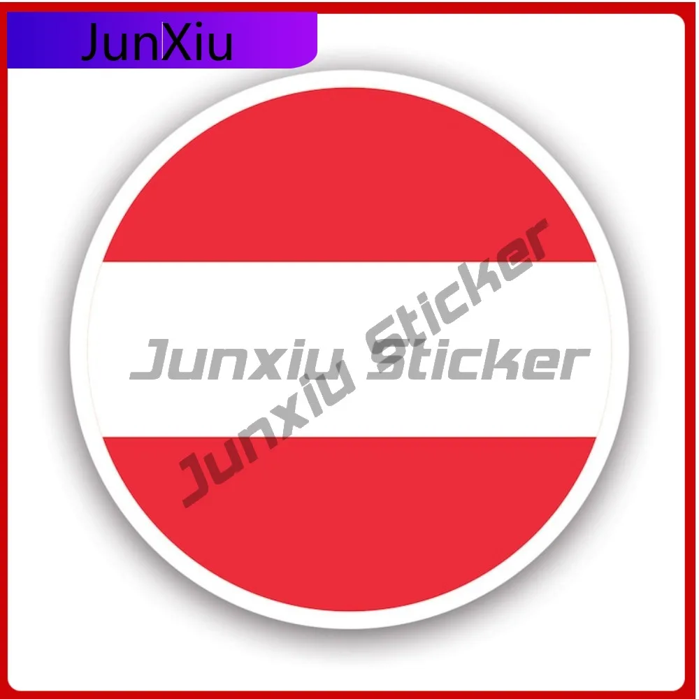 

Round Austrian Flag Sticker Creative Decals Austria Aut At State Flag Patriotic Car Sticker Vinyl Decal Waterproof Durable Color