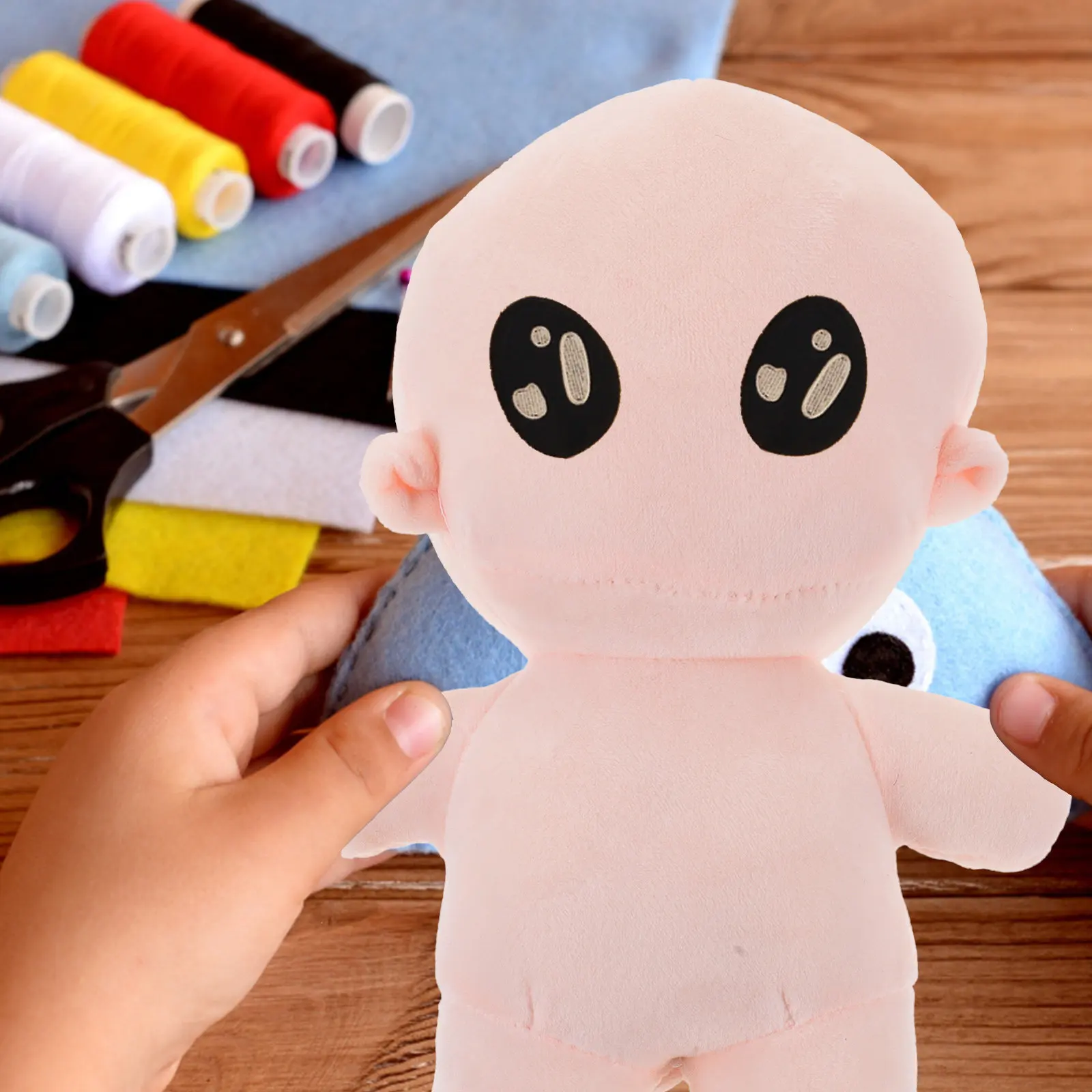 Unfinished Soft Stuffed Doll Body Kit for DIY Dress-Up Crafts, Early Learning & Kids Hands-On Activity