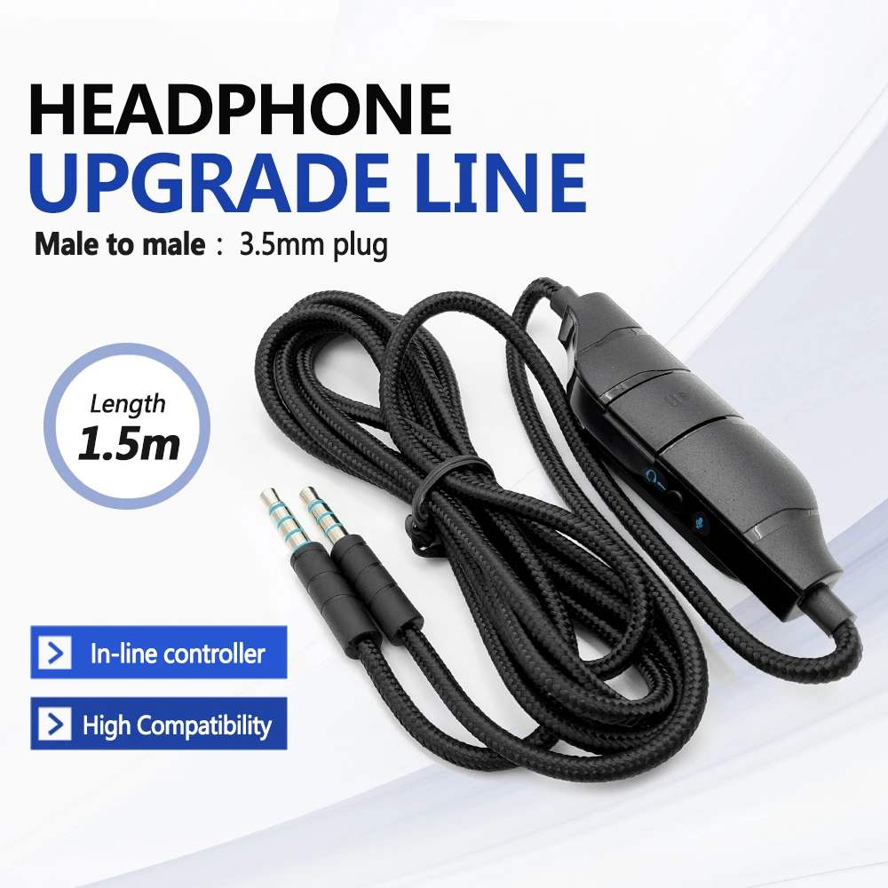 

Replacement Cable Cord for Logitech G935 G933 G933S G633 G633S G635 DTS Gaming Headset With Inline Mic Switch Volume Control