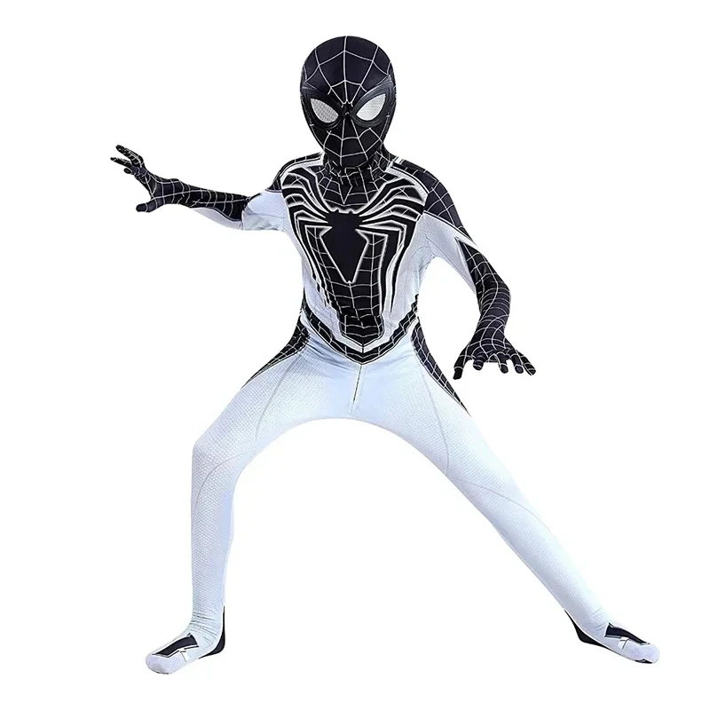 Disfraz de Spiderman de zona negativa para niños, mono de Cosplay de superhéroe, Spider Man, Zentai, Halloween