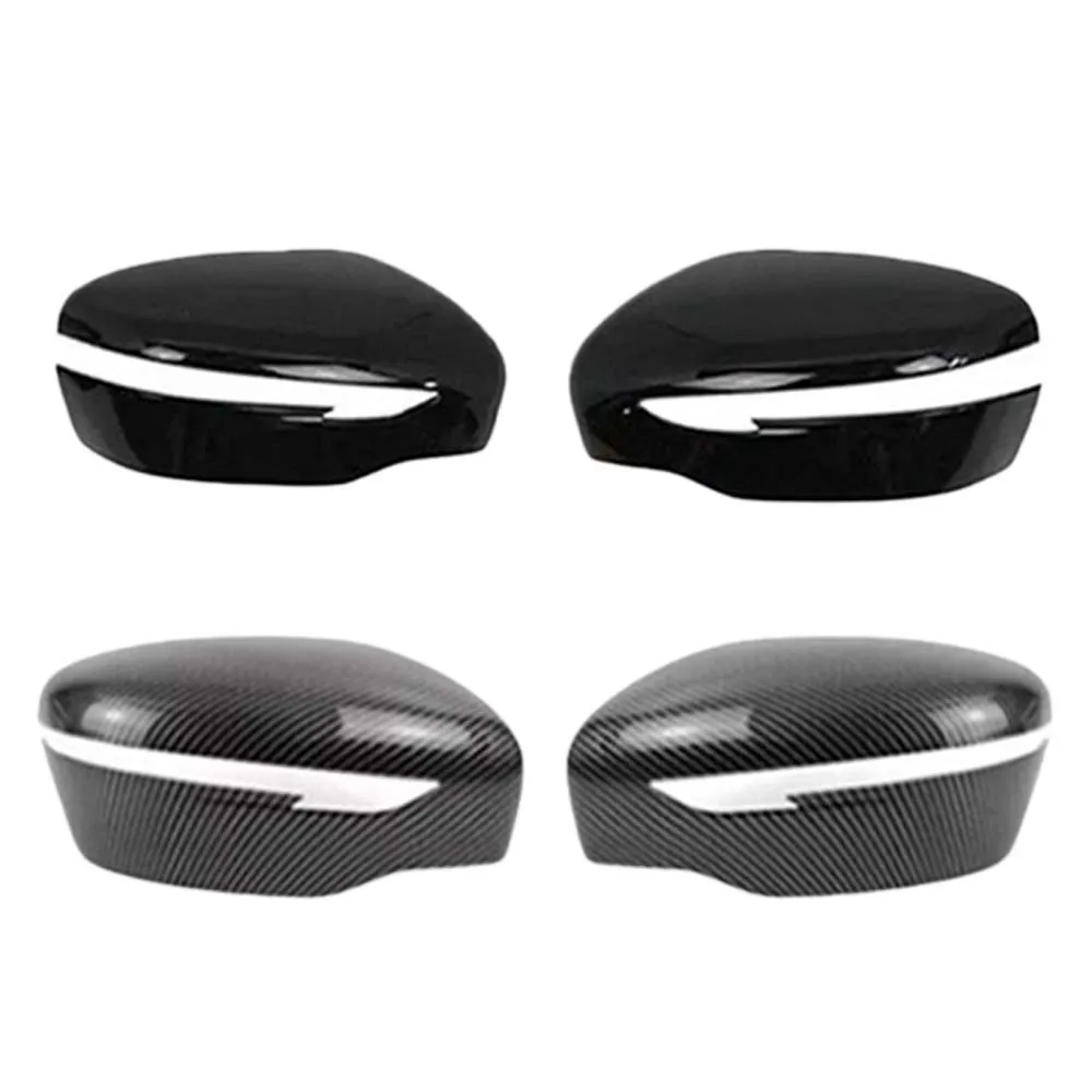 

Car Upgrade Glossy Black Carbon Fiber Door Mirror Cover For Nissan X-Trai 2015 2016 2017 2018 2019 Car Rearview Accessories