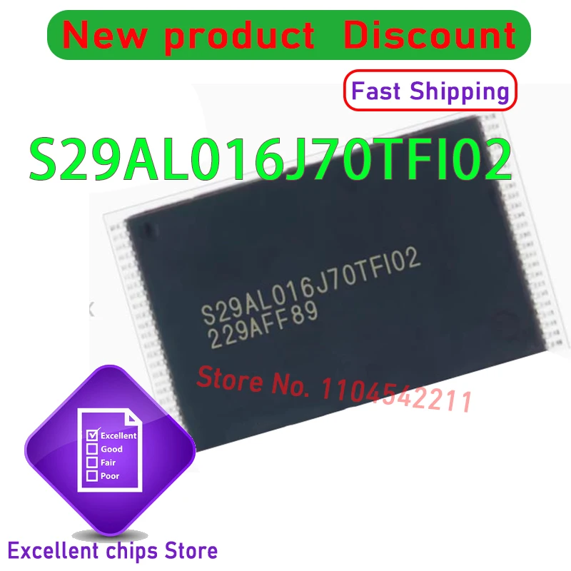 1 ~ 10 stks/partij Nieuwe Originele S29AL016J70TFI02 S29AL016J70TF102 S29AL016 TSOP48 Op Voorraad