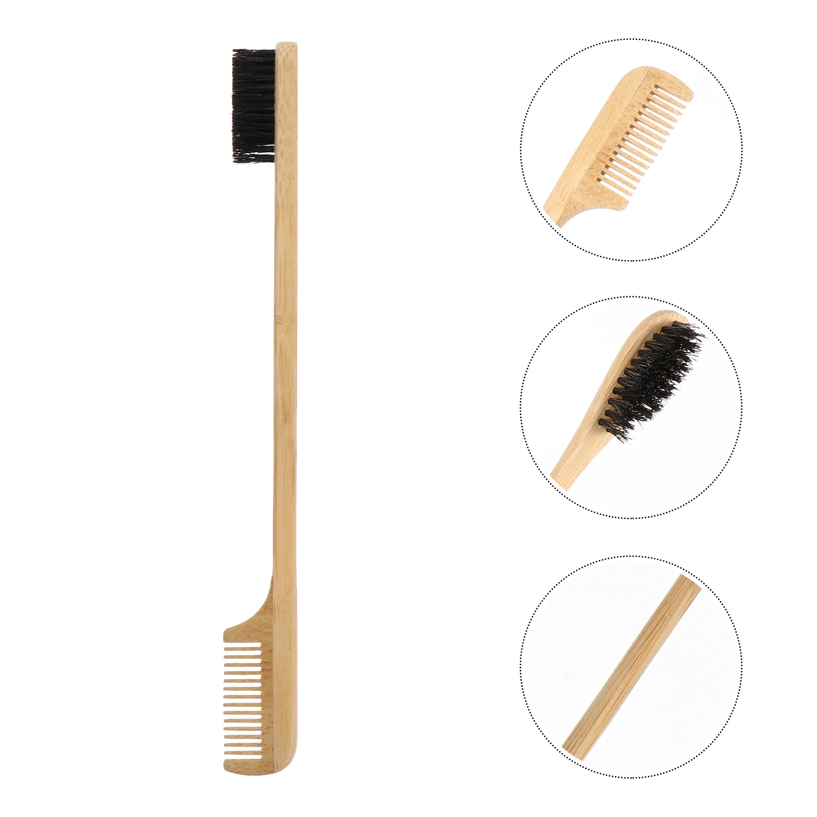 Eyebrow Comb with Wooden Handle Separator Brush Makeup Beauty Tool Eyelash Bamboo Trimming Grooming