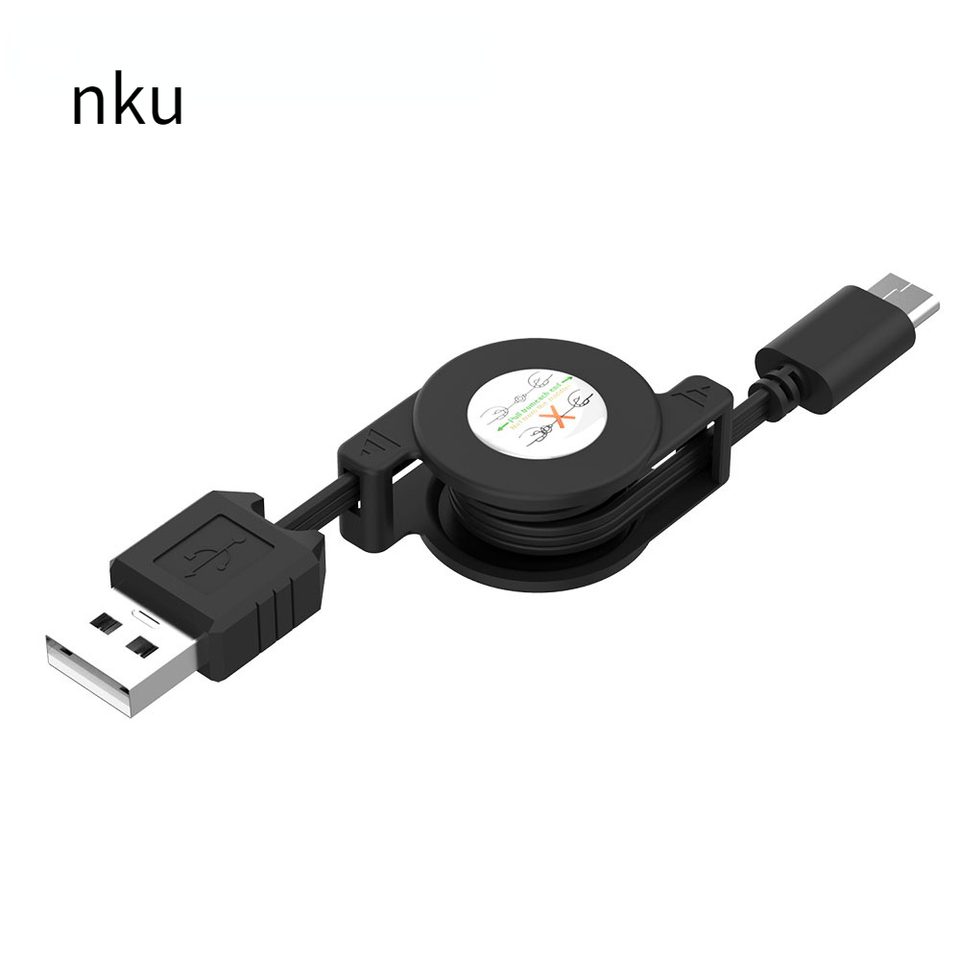  Nku USB A To Type C Portable Charge Data Line Retractable Type-C Charging Telescopic Cable for Samsung S8 Huawei Xiaomi Phone 
