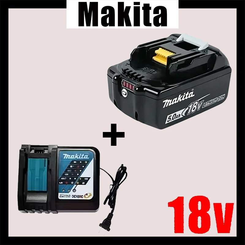 100% Original Makita 5Ah for Makita 18V Battery BL1830B BL1850B BL1850 BL1840 BL1860 BL1815 Replacement Lithium Battery