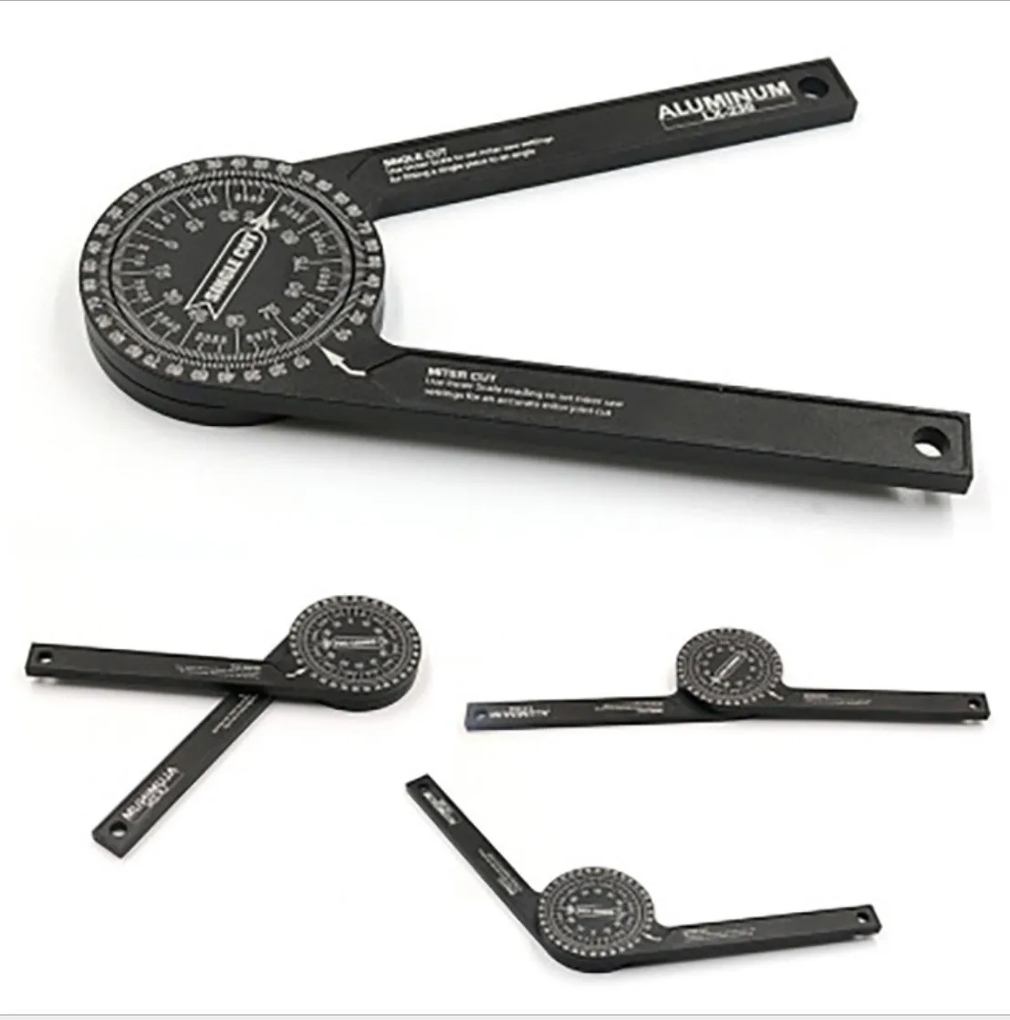 360° Angle Finder Aluminium Alloy Miter Saw Protractor Woodworking Inclinometer Miter Saw Dividing Angle Measuring Device Tool