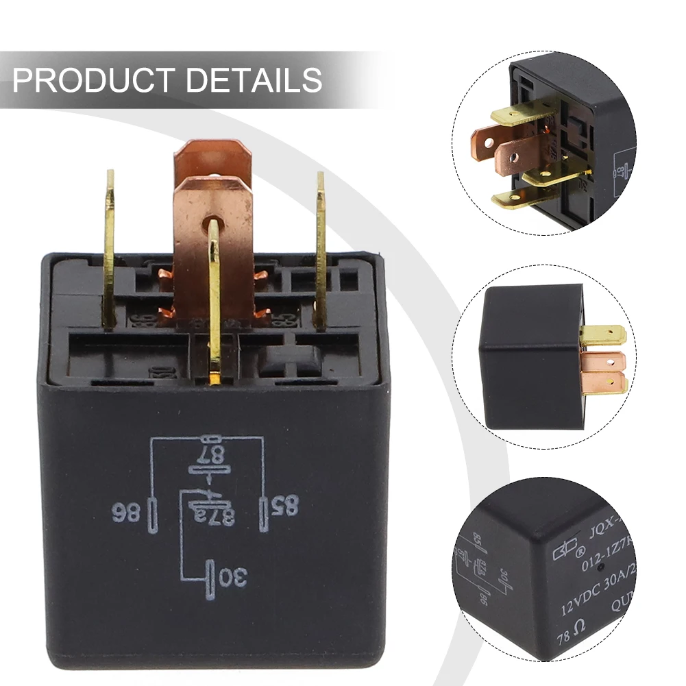 12V DC Relay Plastic & Metal Black Brand New FOAB-14B192-AA High Quality FOAB-14B192-AA Fuel Pump Blower Relay