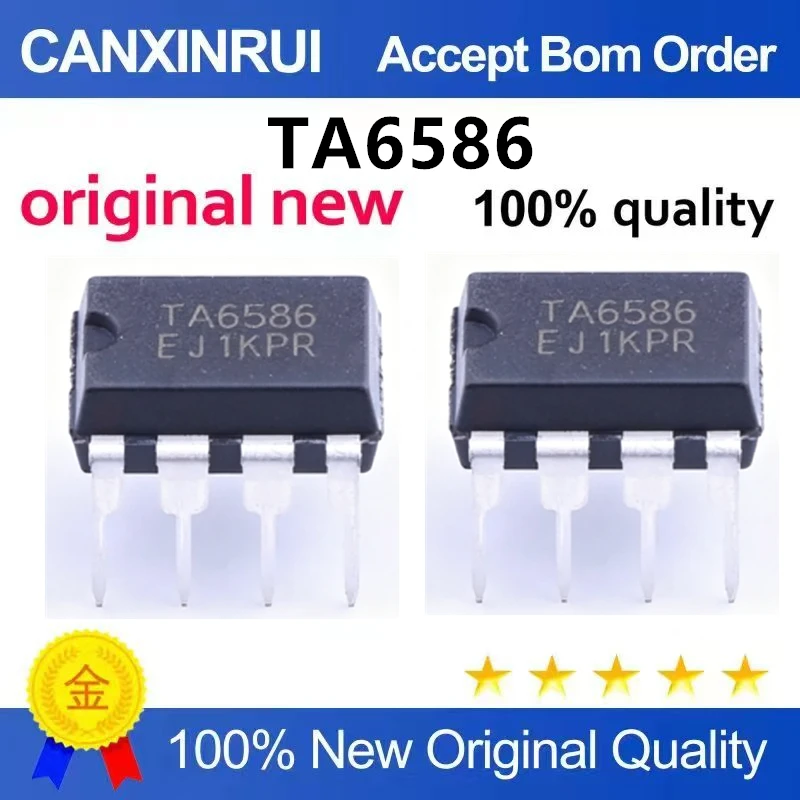 (5-100pieces)Original genuine TA6586 silk screen packaging DIP-8 brushed DC motor driver chip