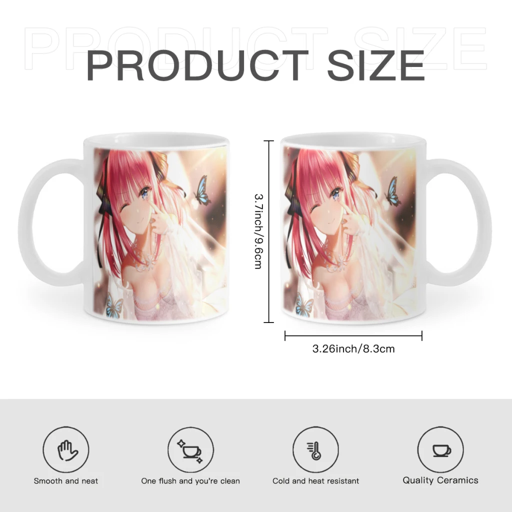 The Quintessential Quintuplets Free shipping Coffee Mug 11oz Fun Ceramic Coffee Tea Cocoa Cup Handle Tea Drink Cup