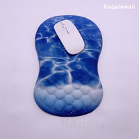 Wrist Rest Mousepad Keyboard Mouse Mat Wristband Blue Liquid Mouse Pad Wrist Protect Notebook Protection Memory Foam Mouse Pad