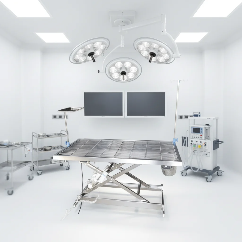 

Stainless Steel Electric Pet Operating Table with Adjustable Lifting for Multi-Species Use Medical Diagnosis Surgery