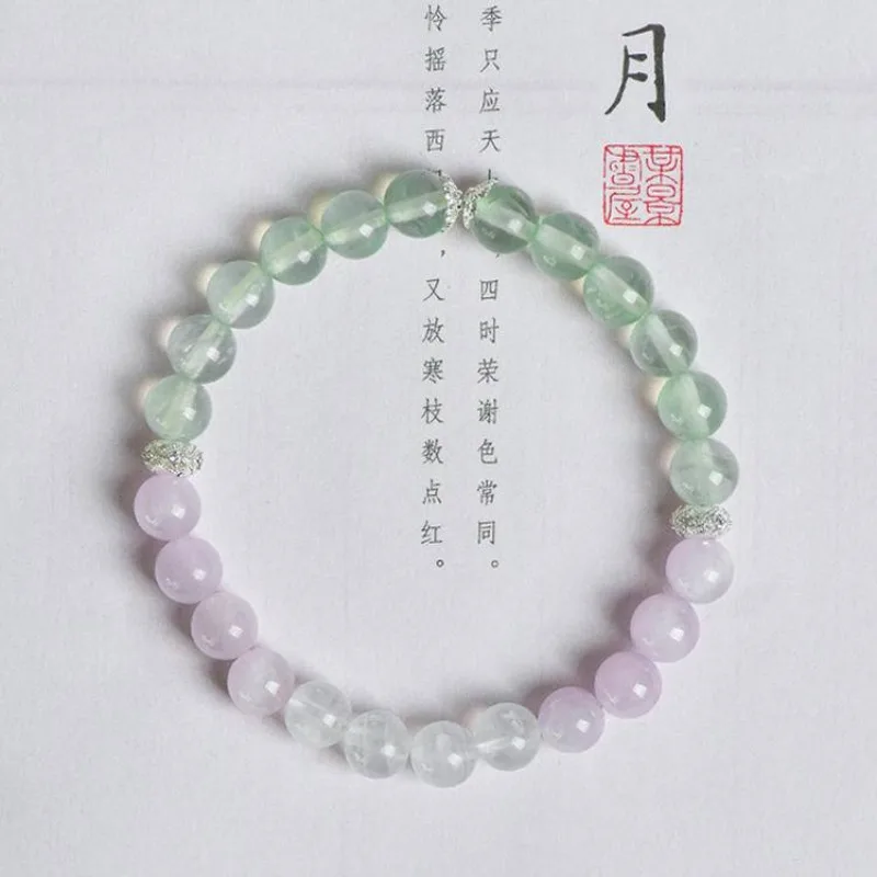 

Handmade Prehnite and Moonstone Bracelet – Natural Gemstone Healing Jewelry for Women, Elegant Energy Chakra Bracelet