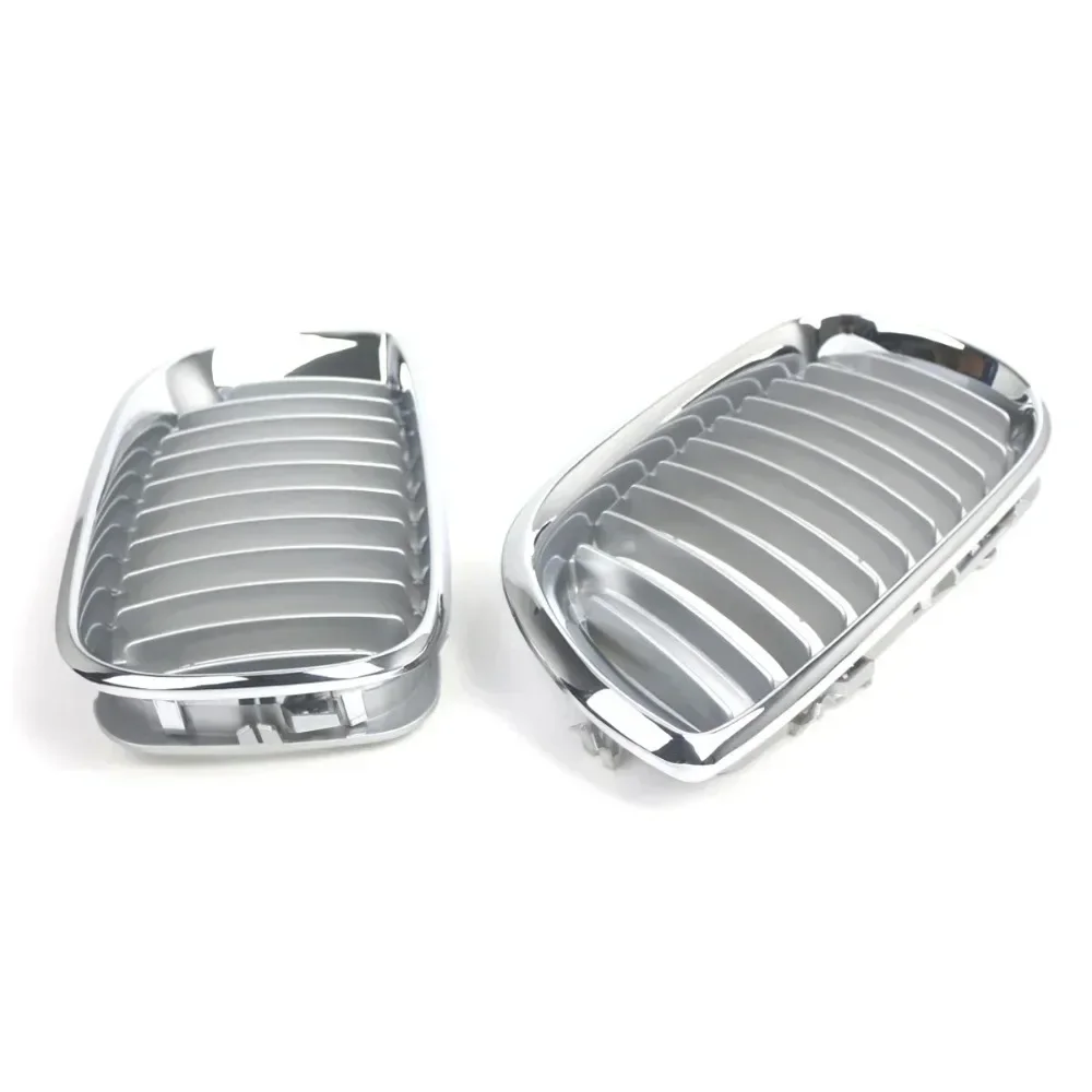 Fits For BMW E46 4 Door Sedan 320i 325i 325Xi 330i Facelift 02-05 Front Hood Grille Grill Pair Chrome Front Bumper Kidney Grill