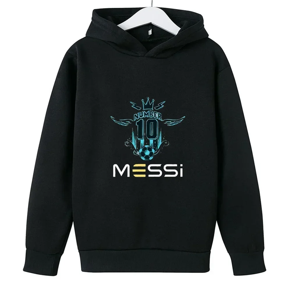 Messi Hoodie Kids Clothes Girls Clothing Fashion Baby Boys Clothes Autumn Warm Football Star Sweatshirt Children Tops