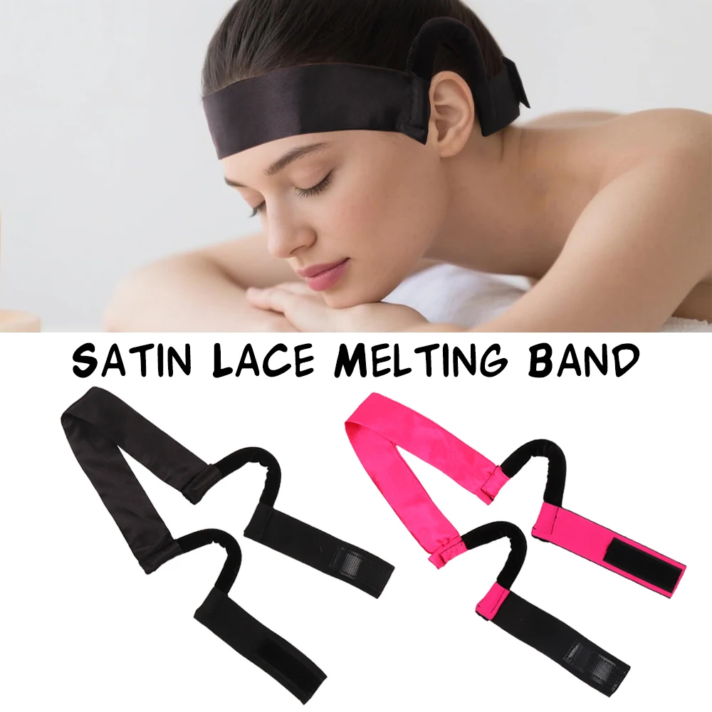 1/2/3Pcs Comfortable Thin Wig Band For Lace Front Ear Free Headbands For Women Lace Melting Satin Wig Band With Ear Hanger