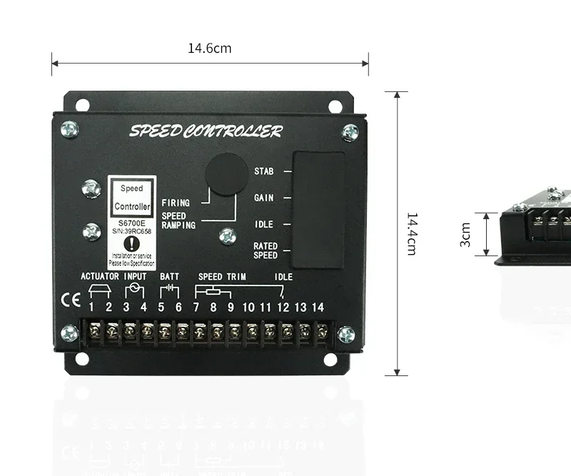 Generator Parts Speed Governor Adjust Controller Module S6700H Speed Control Board Unit S6700E For Diesel Engine