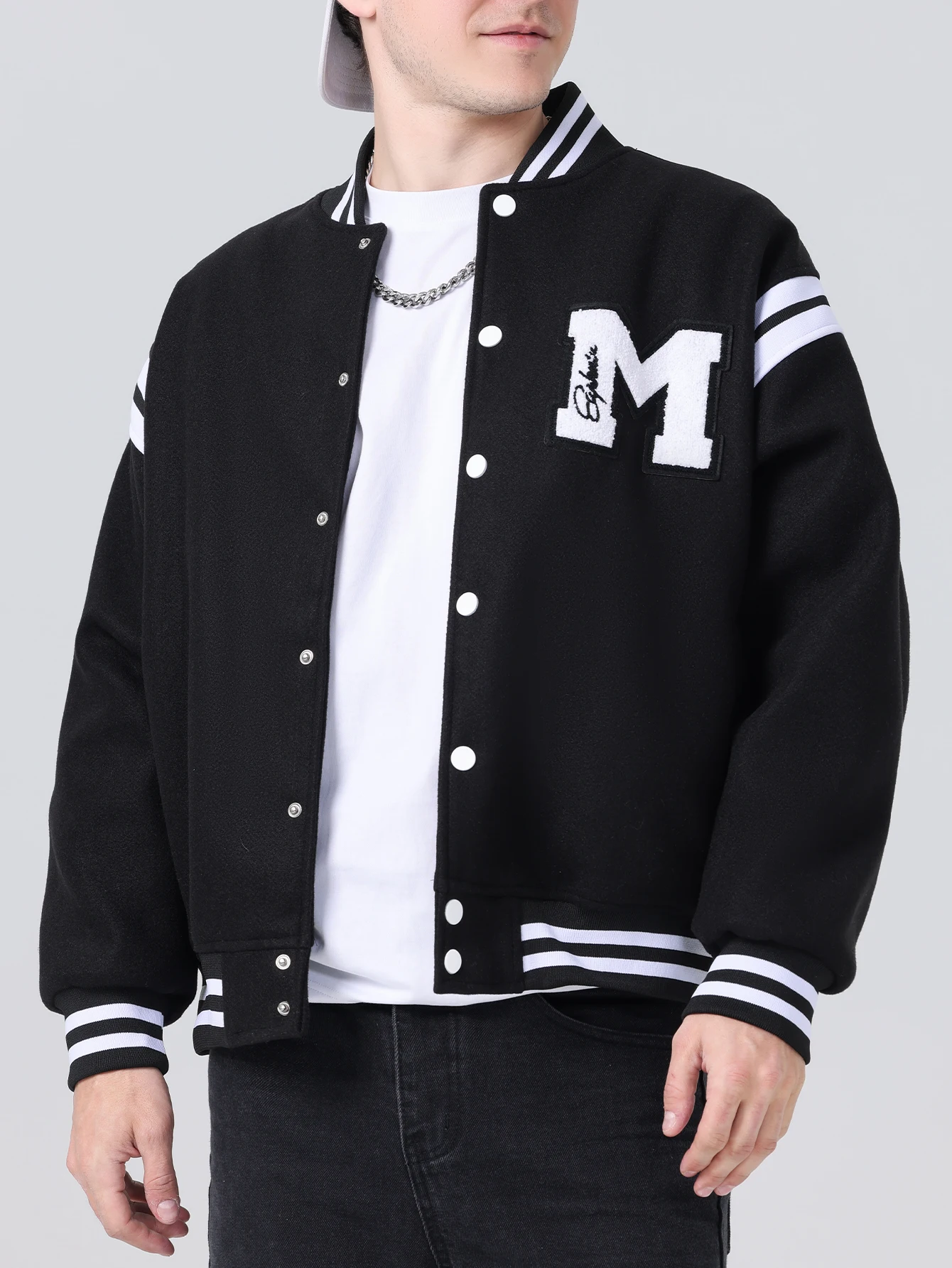 Men's Letter Embroidery Bomber Jacket Unisex Varsity Baseball Coats Vintage Loose Outerwear Spring&Autumn Streetwear 24H shipped
