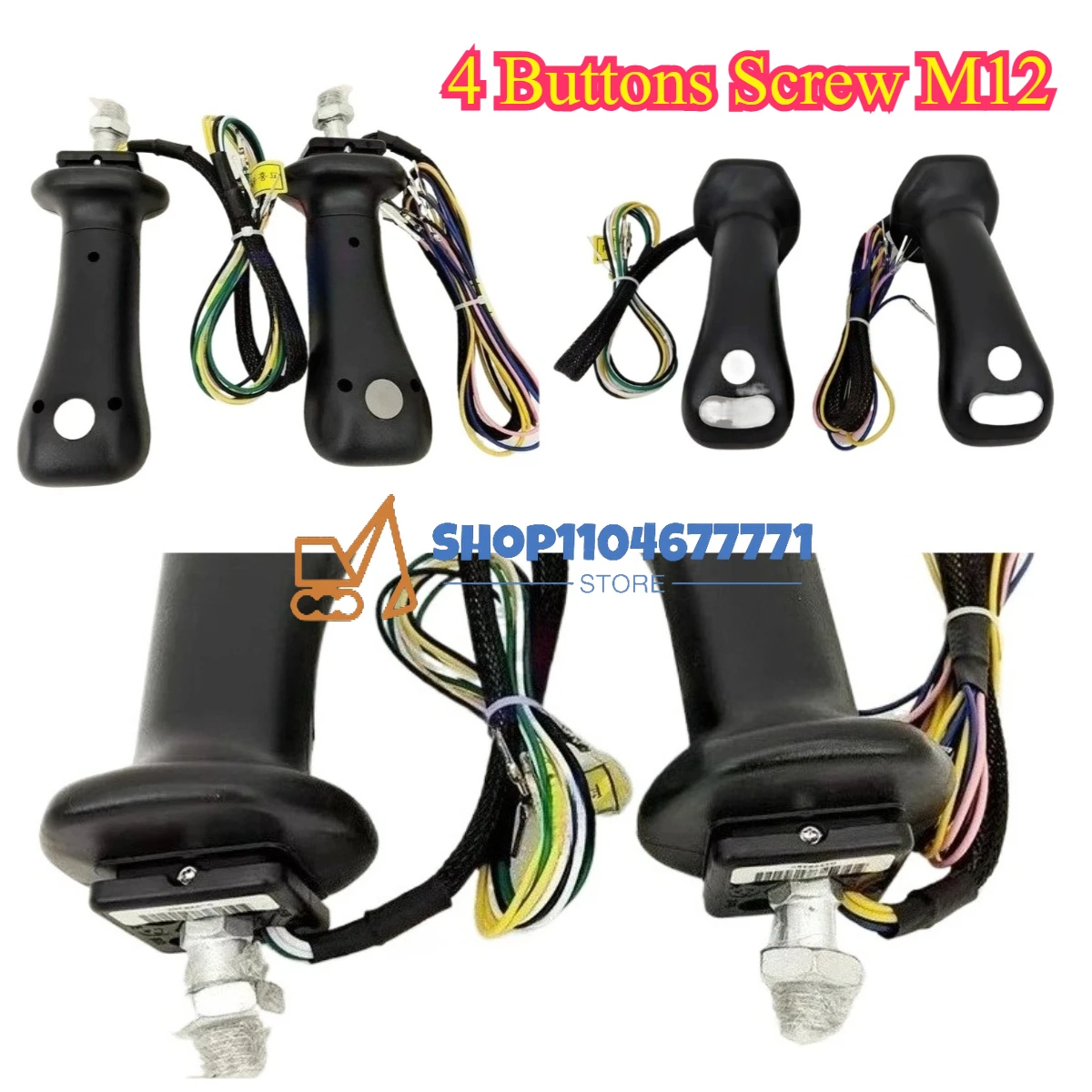 

High Quality Rexroth Joystick Handle for Excavator 4 Buttons Screw M12