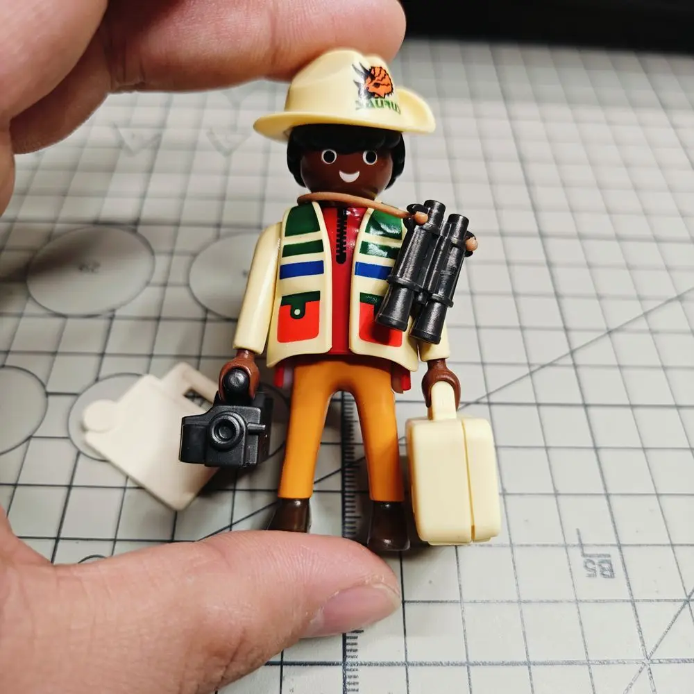Playmobil boneca fora de impressão dinossauro equipe de expedição científica cientista masculino bolsa nova de segunda mão
