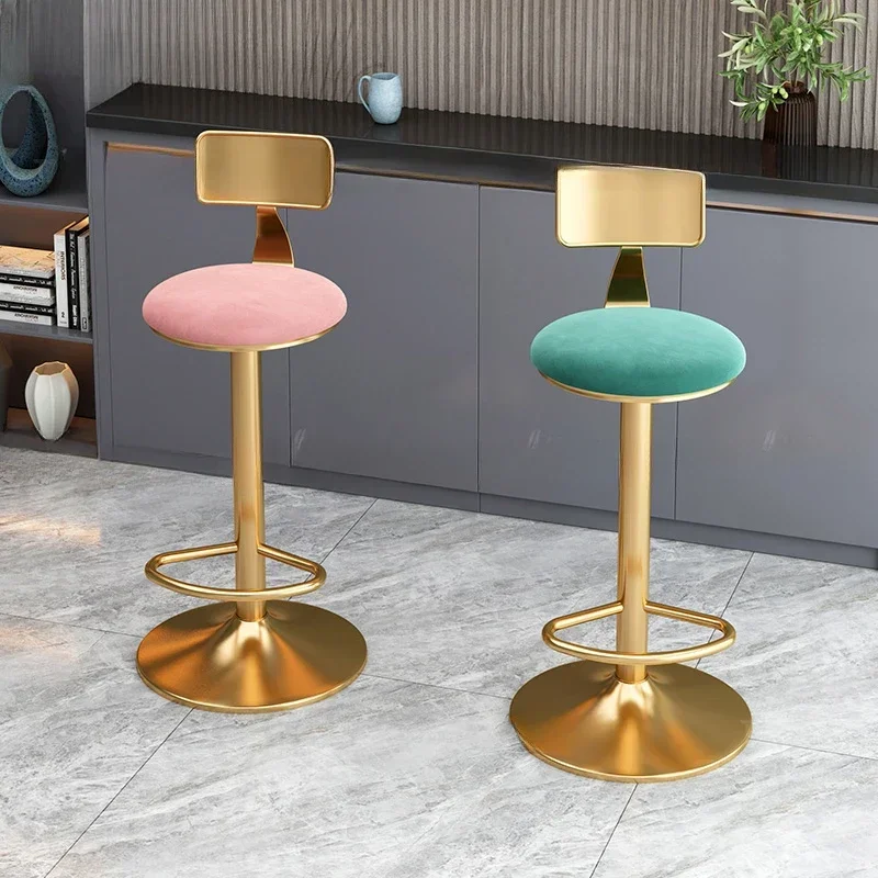 Adjustable Cafe Bar Stools Comfortable Modern Swivel Bar Stool Chairs Cafeteria High Counter Sillas De Bar Kitchen Furniture