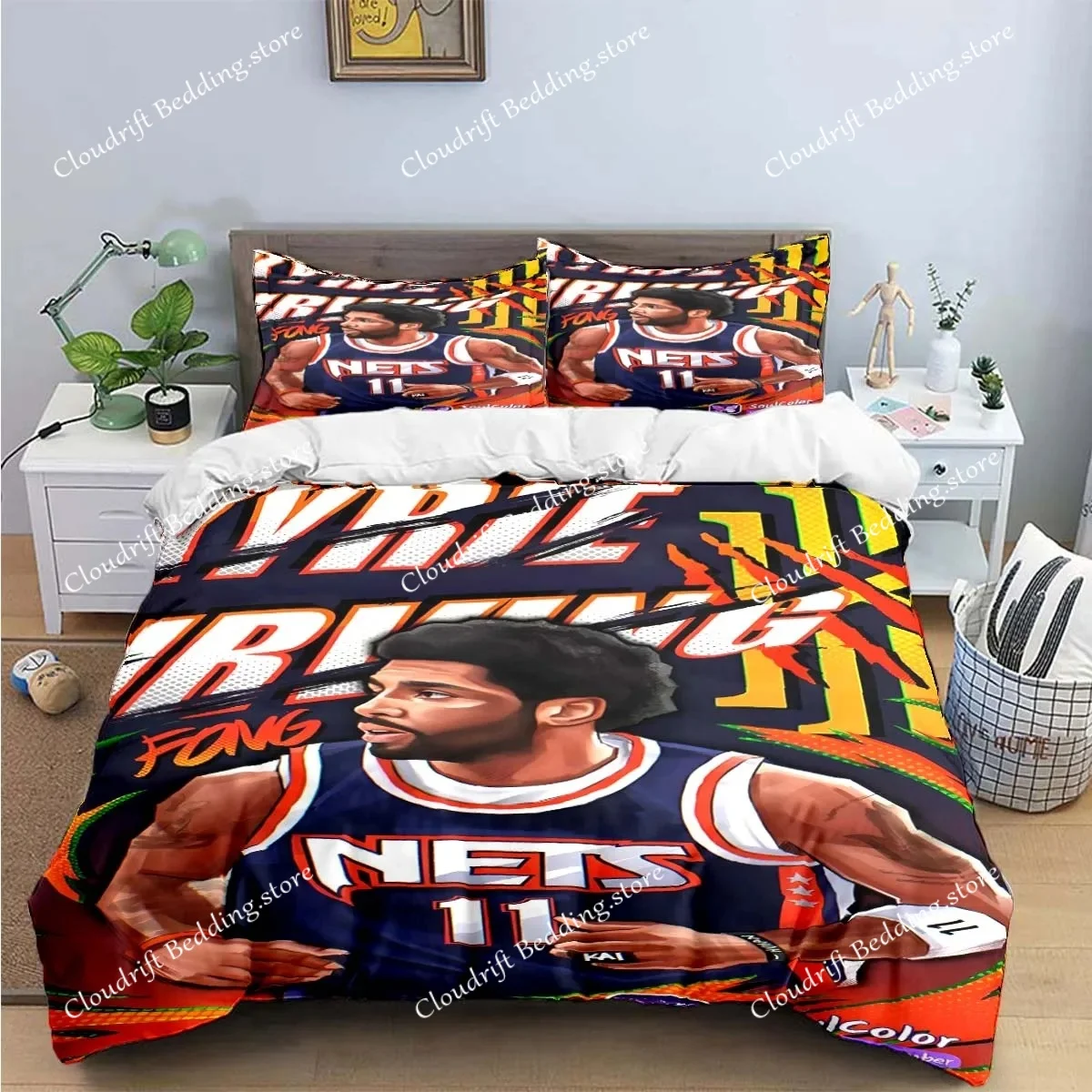 

Fashion Basketball Star K-Kyrie Irving Print Bedding Sets Bed Supplies Set Duvet Cover Bed Comforter Set Bedding Set Luxury Gift