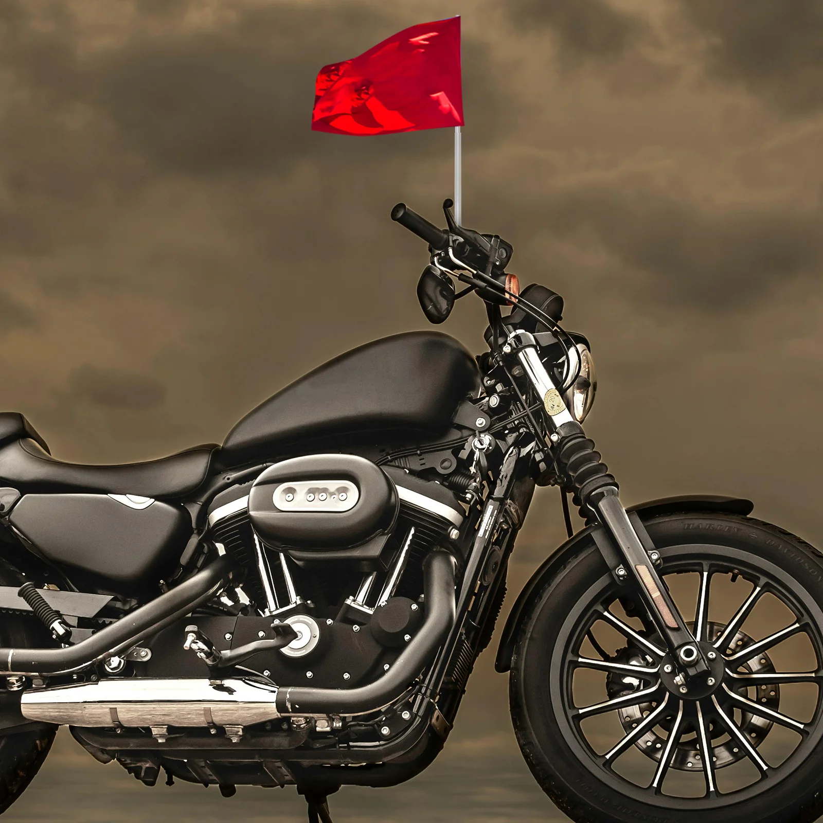 

Adjustable Stainless Steel Telescopic Antenna Motorcycle Flagpole Bracket Compatible 22mm Dirt Bike Handlebar Flag Support Pole