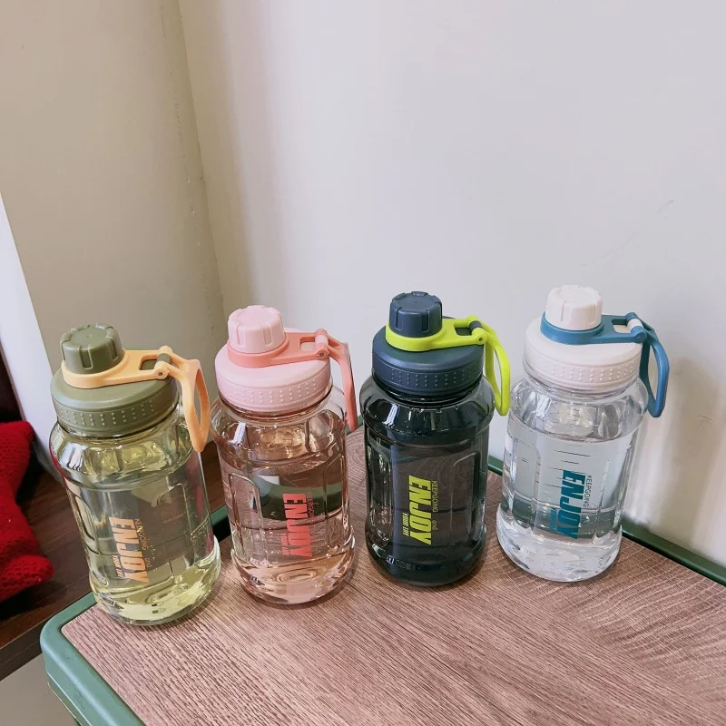 Summer Space Cup  Simple Solid Color  Large-capacity Water Cup  Student Sports Water Bottle  Outdoor Fitness Water Bottle
