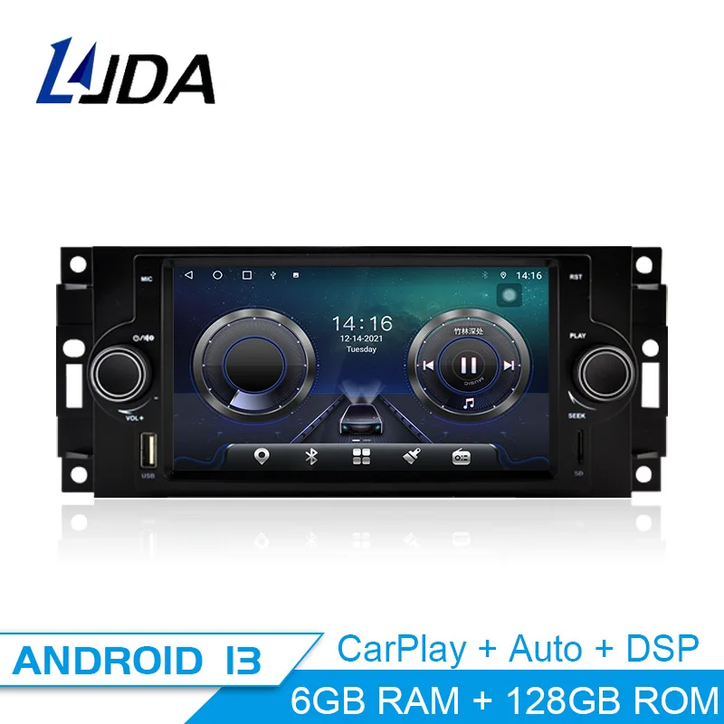 

Ljda Android 13 Car Radio Multimedia GPS Stereo For Chrysler 300C PT Cruiser Aspen Sebring Dodge Caliber Ram Jeep Grand Cherokee