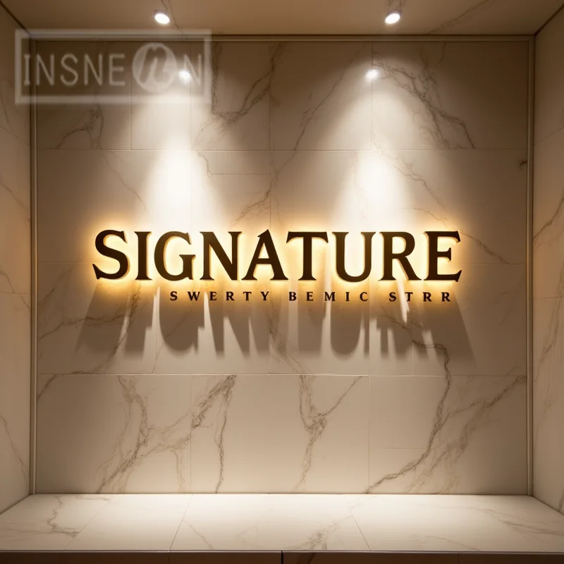 Custom LED Illuminated Backlit 3D Metal Letters For Business Storefront Outdoor Waterproof Advertising Signage