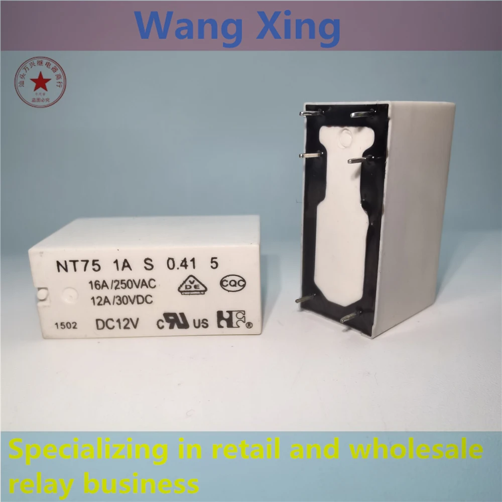 

NT75 1A S 0.41 5 DC12V Relay NT75 1A S 0.41 5 DC24V Relay NT75 1A S 0.41 5 DC48V Electromagnetic Power Relay 6 Pins