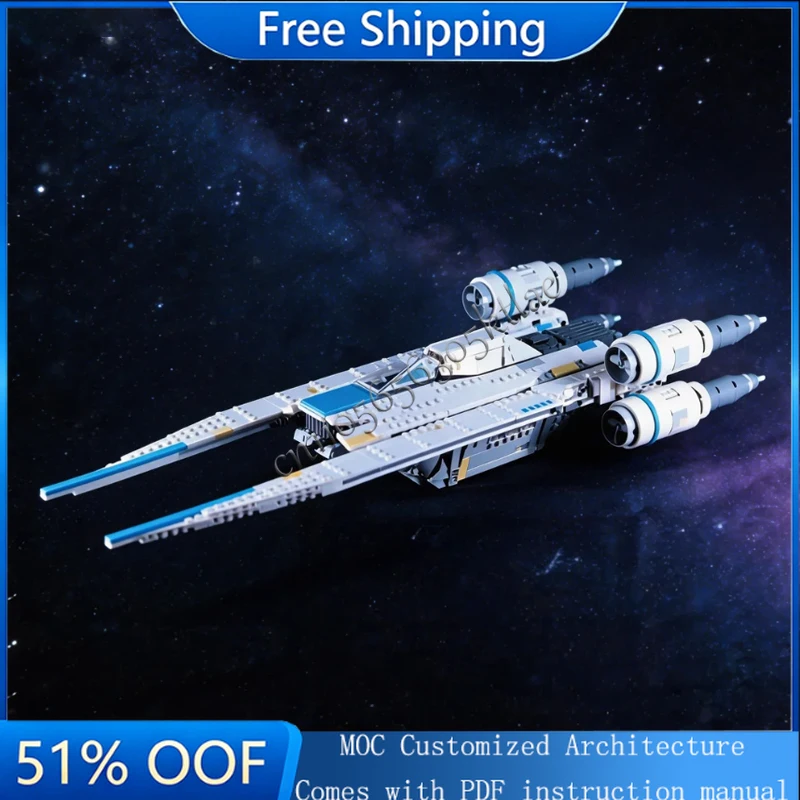 

1451 PCS Space Combat Fighter Aircraft Model Model Building Blocks Kids Educational Assembly Toys Birthday Creative Display Gift