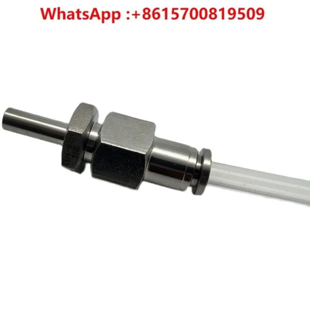 Cartridge straight pipe to quick plug connector 1/4-68 mm stainless steel valve hose PU  straight through adapter