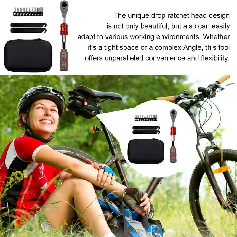 Bicycle Torque Wrench Set Magnetic Head Socket Wrenches Bike Repair Tool Kit Wear-Resistant Bike Maintenance Tools Mountain