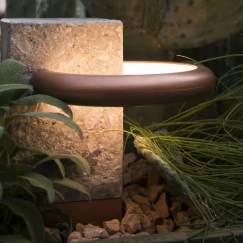 

French elegant marble copper column living room table lamp