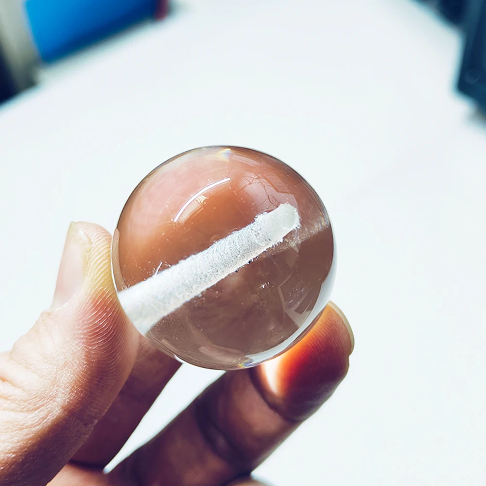 Dia 30mm 40mm Semi Transparent Colored Crystal Glass Balls Aperture 3mm With A Hole Glass Balls Can Be Hung For Decoration Balls