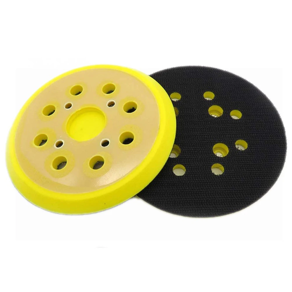 5 In 8-Holes Round Backing Sanding Disc Pad For Electric Orbital Sander Backing Pad Polishing Paper Abrasive Tools Yellow+Black