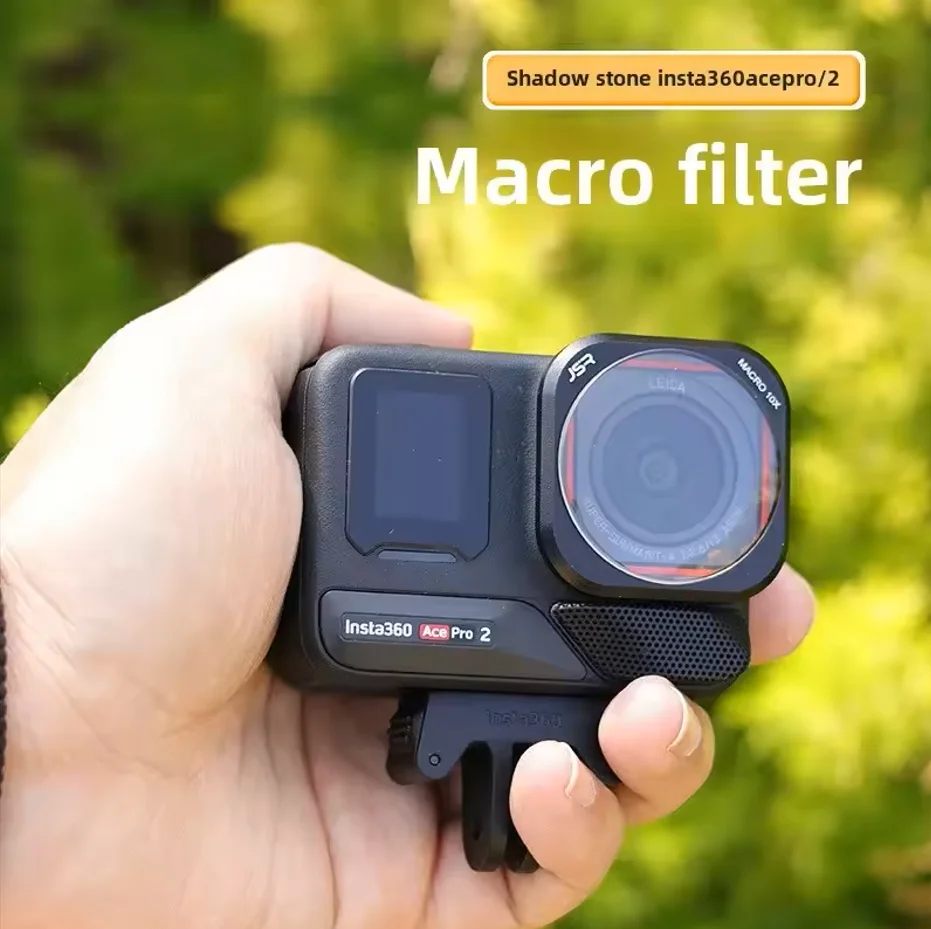JSR HD زجاج بصري 10X فلتر عدسة ماكرو لـ Insta360 Ace Pro/Ace Pro 2 (فقط) ملحقات كاميرا الحركة