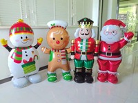 1set Large Stand Pedestal Christmas Tree Santa Claus Snowman Elk Balloons New Year Christmas Decorations Navidad 2025 Decor