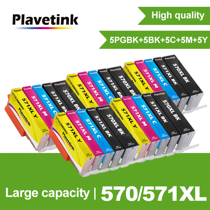 Plavetink For Canon 570XL Ink For Canon PGI570 CLI571 For Canon Pixma MG5753 MG7750 TS8050 TS5050 MG6800 TS9050 TS5052 MG5751