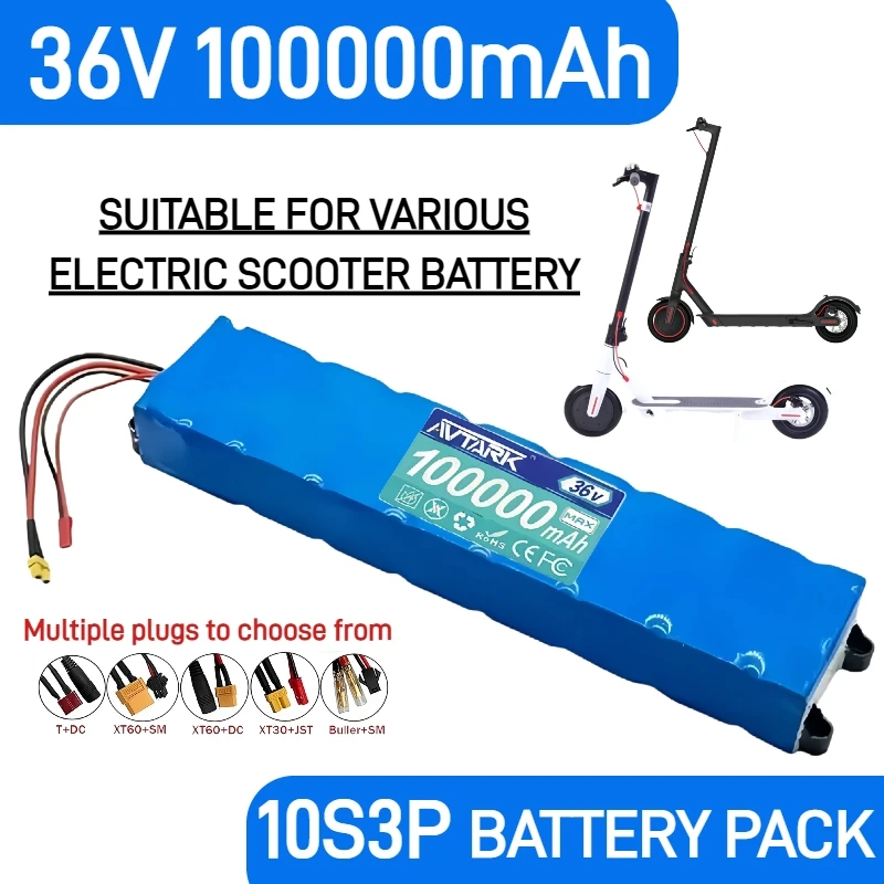 

Original 36V 100000mAh 10S3P Battery Pack, built-in BMS, for Xiaomi electric scooter electric balance car Special Battery Pack