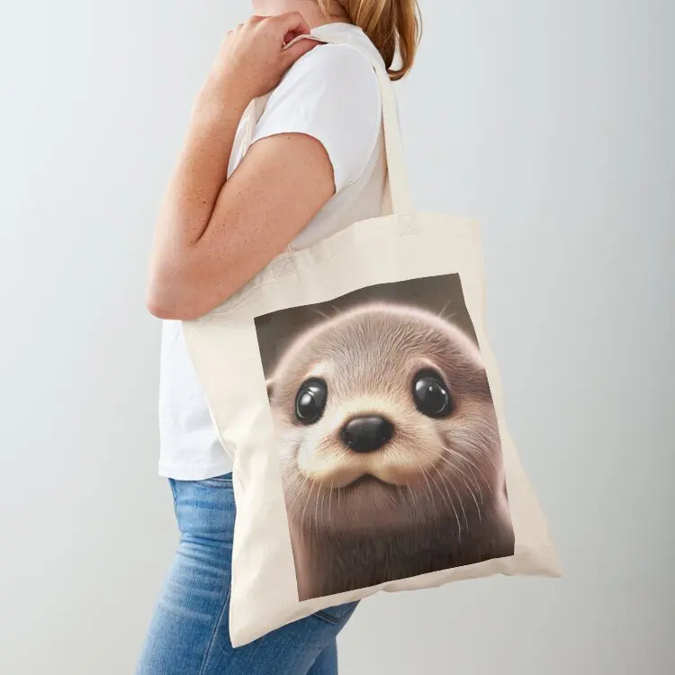 

Cute Baby Otter - Cute Baby Animals Tote Bag Gift bags Woman shopper bag Fabric bag