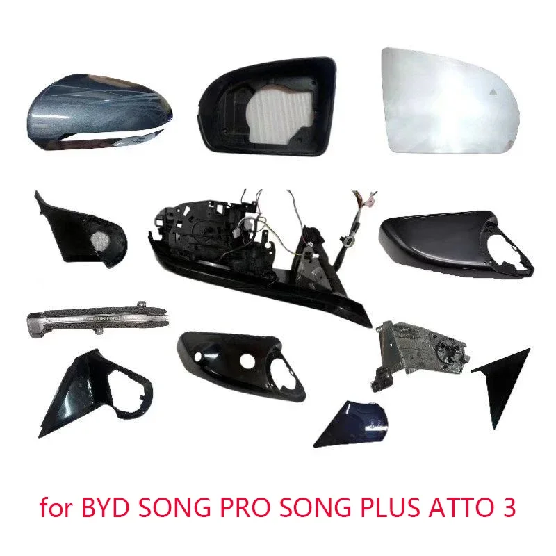 Heated Blind Spot Warning Rearview Mirror Glass Cover Frame Turn Signal Light For BYD SONG PRO SONG PLUS ATTO 3 Side Wing Replac