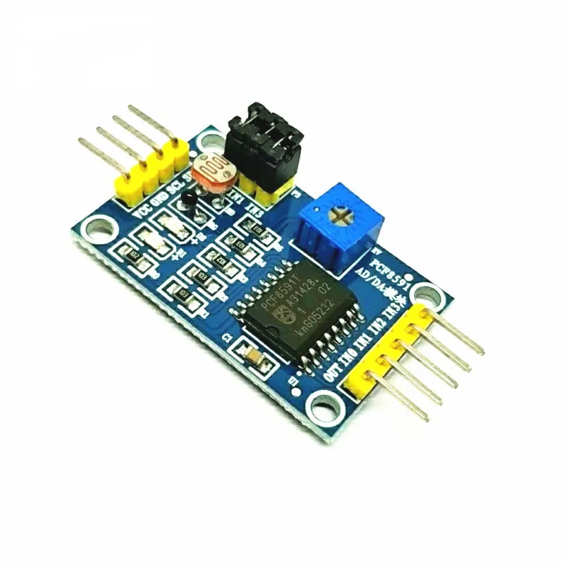 PCF8591 AD/DA Conversion Analog-to-digital/Digital-to-analog  Multi-channel  Acquisition to Send 4 DuPont Lines