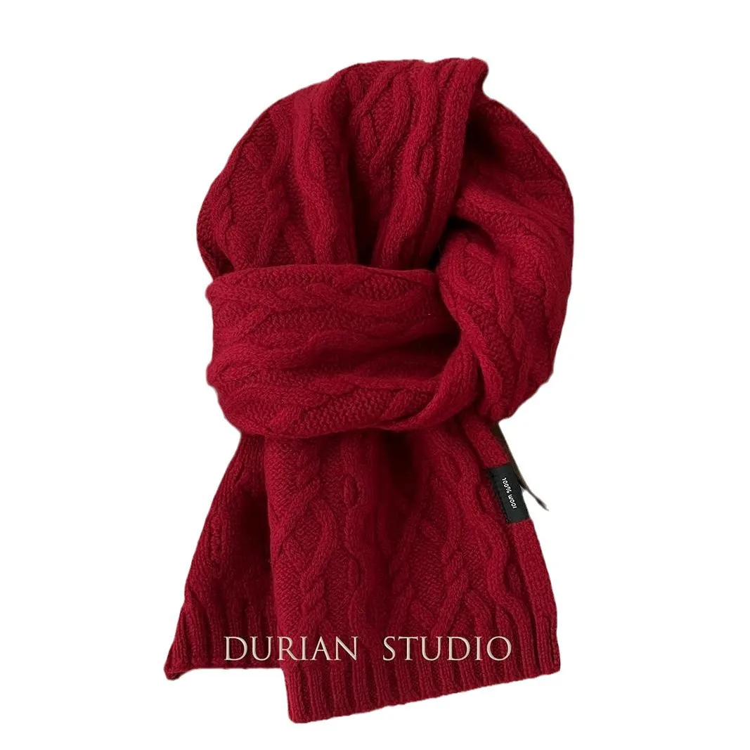 الكلاسيكية تويست البريطانية واليابانية الرجعية وشاح المرأة الشتاء الملتوية الكشمير وشاح الرجال #3