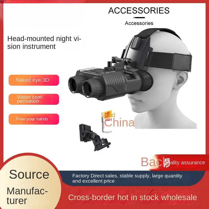 Cross-Border Hot Selling Nv8000 Head-Mounted Night Vision Instrument Night HD Zoom Dual-Cylinder Infrared Digital Night Glasses