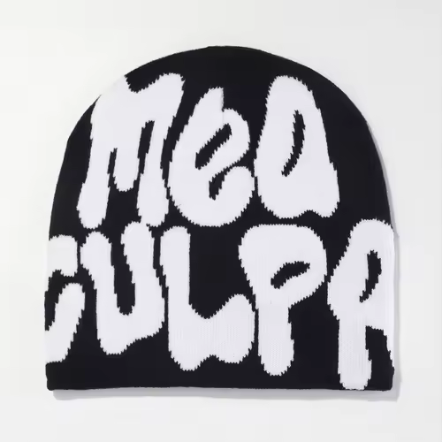 Mea Culpa Knitting Beanies Hat For Women Men Couple Y2K What's In Fashion Bonnet Kpop Wool Skullies Hoods Lady Caps Gorro шапка - Image 40