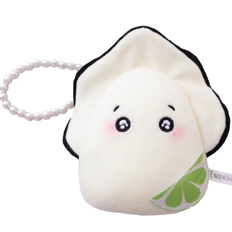 Juguetes colgantes de ostras divertidas de felpa, cadena de perlas, muñecas, bolsa de teléfono móvil, llavero de decoración, regalo encantador, 10cm, 1Pc