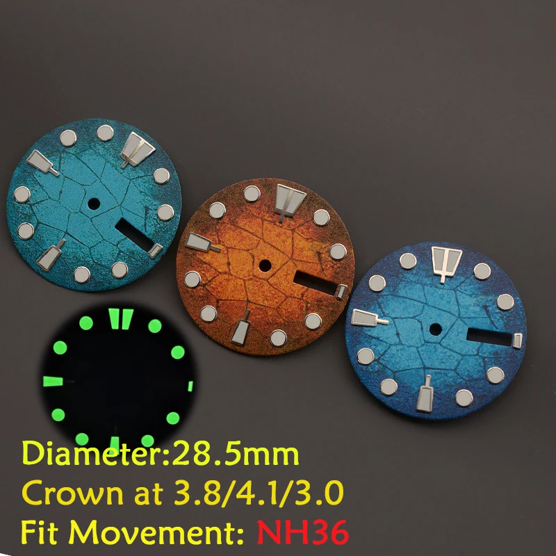 28.5 مللي متر ساعة رجالي الطلب صالح SKX007 SKX009 6105 SRPD تونا الوحش السلاحف ساعة حافظة ساعة لليابان NH35 NH36 7S26